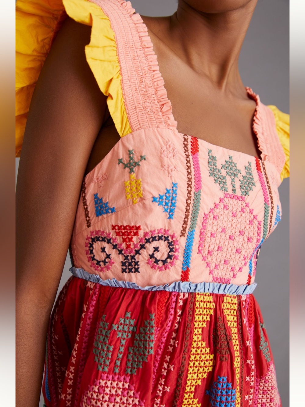 FARM Rio Colorblocked Mini Dress - Picture 5 of 11